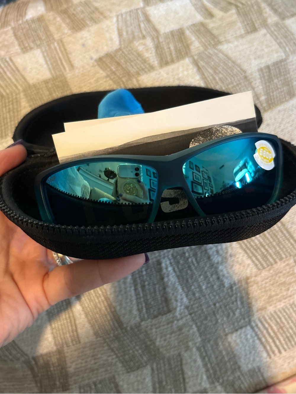 Costa Men’s Sunglasses Teal Blue Mirror Lenses